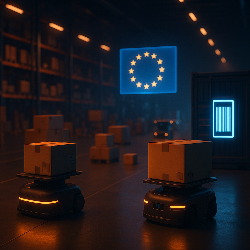 Illustration e-commerce IA futuriste